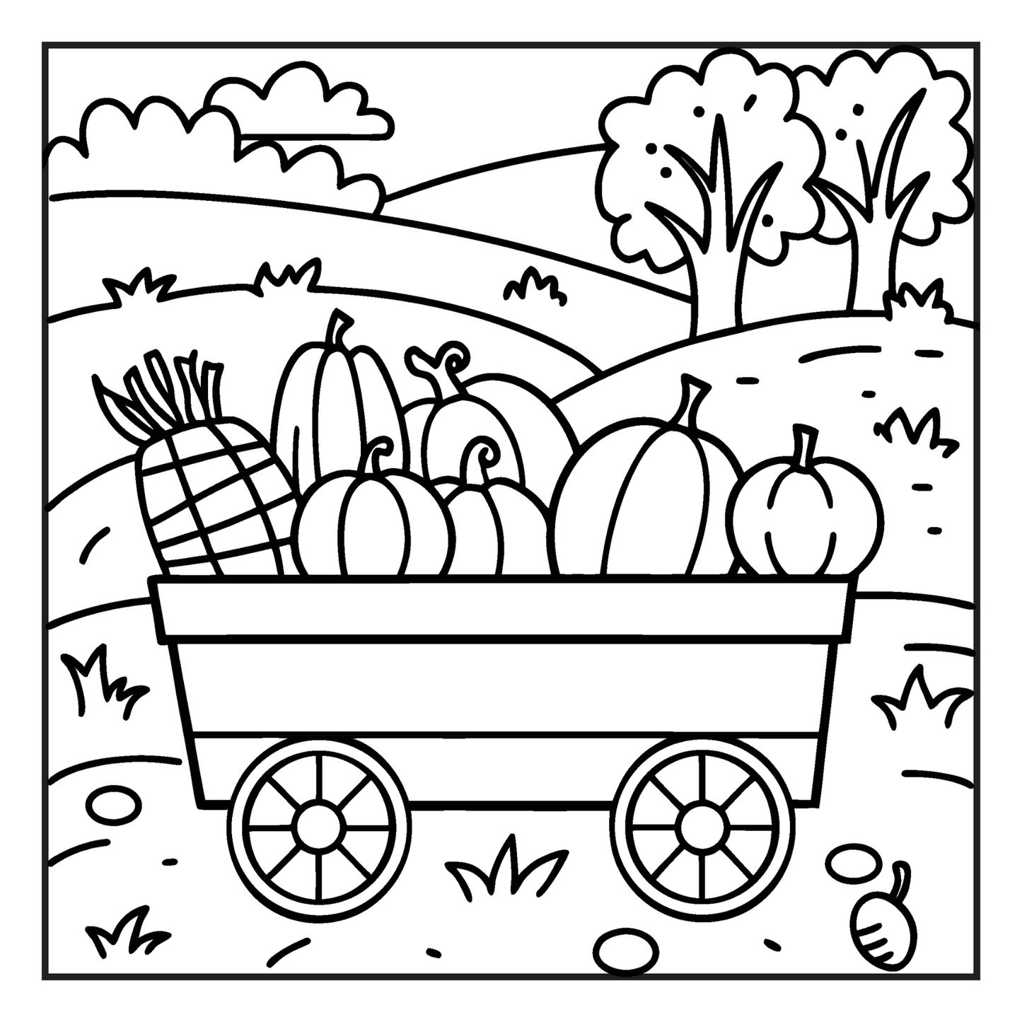Cute and Cozy Fall Days Vibes Coloring Book for Adults Men Women Kids Boys Girls Teens Super Cute Simple Fall Bold and Easy Coloring Book