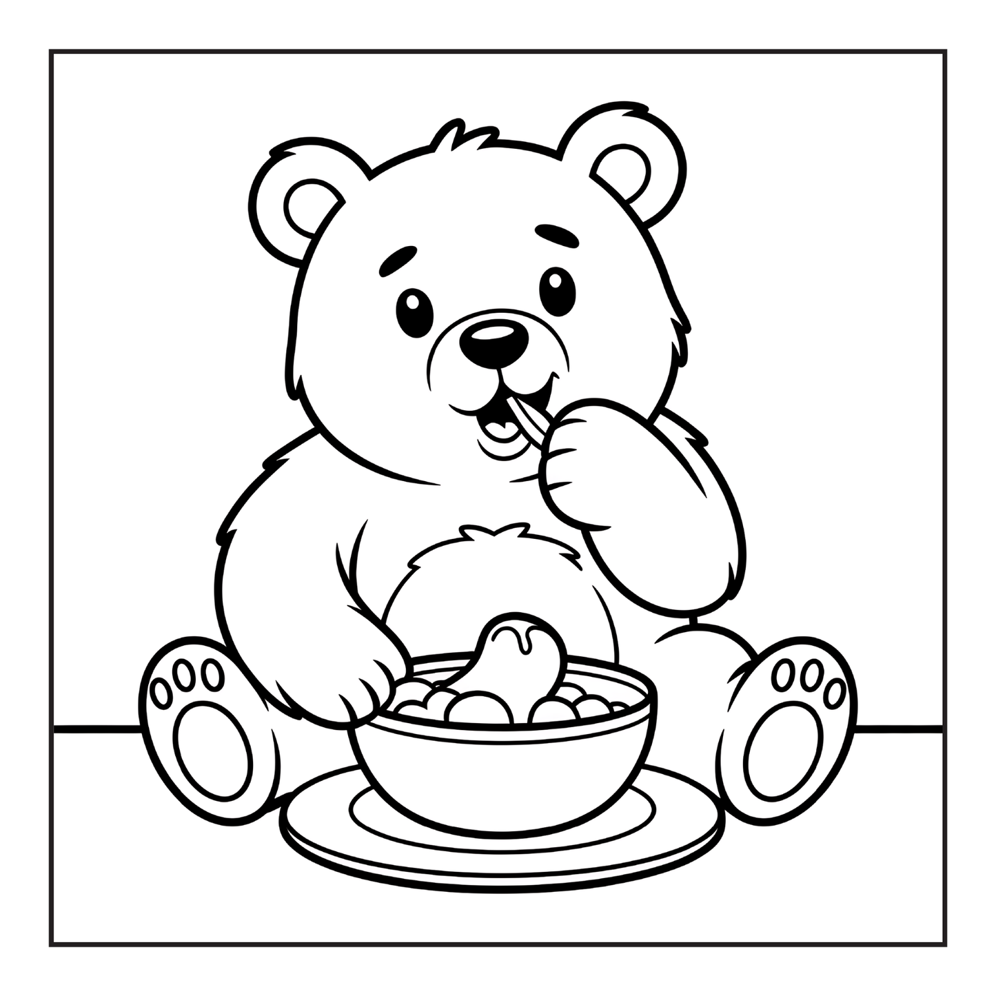 Cute Brown Bear Coloring Book Gift for Adults Kids Men Women Young Boys Girls Teens Cool Cozy Teddy Bear Coloring Activity Book for Children