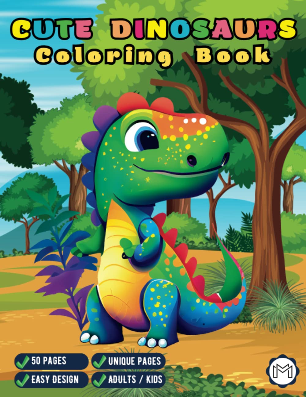 Dino Coloring Book Gift 50 Pages Dinosaur Activity Coloring Book Cute Baby Dinosaur Coloring Book Young Kids Adults Dinosaur Coloring Pages
