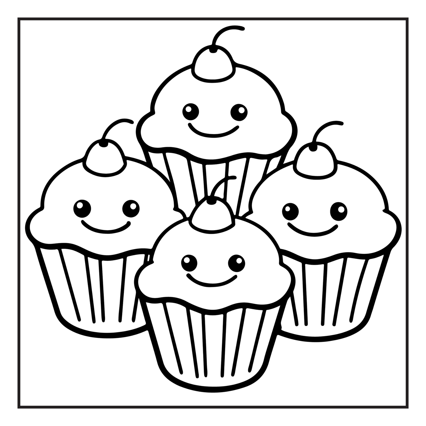 Bold and Easy Sweet Treats Food Coloring Book Gift for Kids Boys Girls Young Teens Children Youth 50 Pages Food Drink Sweets Coloring Book