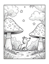 Load image into Gallery viewer, Cute Wolf Coloring Book for Kids and Adults, Bold and Easy Printed Coloring Book, 25 Single-Sided Wolf Designs, Animal Gift for All Ages