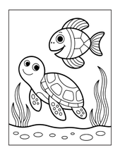 Load image into Gallery viewer, Cozy Cute Sea Creatures Coloring Book for Kids Adults Boys Girls Teens: Cool Underwater Animals Sea Ocean Fish Coloring Activity Book