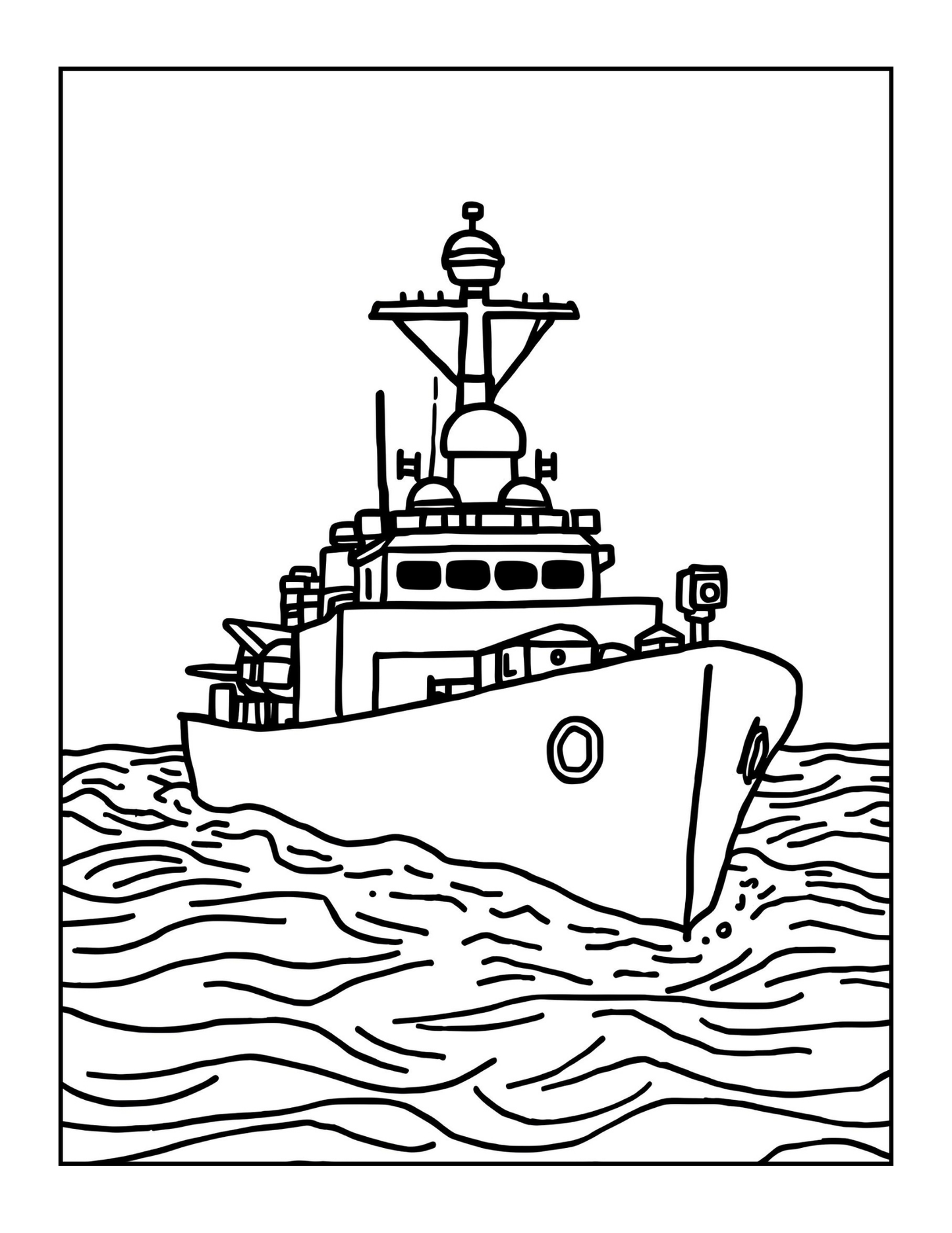Navy Ship Coloring Book for Adults Men Women Kids Boys Girls Teens Military Children Marine Soldier War Combat Navy Ship Navy Coloring Pages