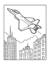 Load image into Gallery viewer, Military Jet Fighter Plane Coloring Book for Kids Adults Boys Girls: 50 Pages Single Sided F-35 Lightning Fighter Jet Airplane Coloring Book