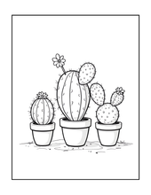 Load image into Gallery viewer, Botanical Coloring Book for Adults and Kids, Printed Physical Book, 25 Bold Easy Plant Designs, Single Sided Nature Art Therapy Gift