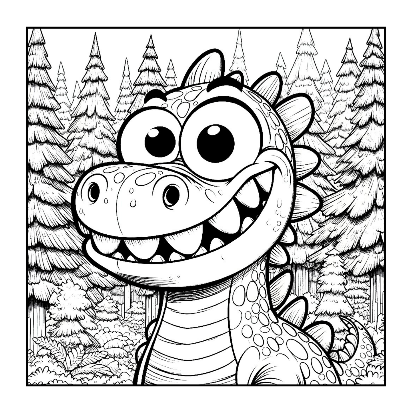Cute Dinosaur Coloring Book Gift for Adults Kids Men Women Boys Girls Teens 50 Pages Single Sided Dino Coloring Activity Sheets for Children