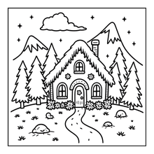 Load image into Gallery viewer, Christmas Gingerbread House Coloring Book Cute Holiday Gingerbread Homes for Kids Teens Adults Easy Cozy Winter Coloring Pages