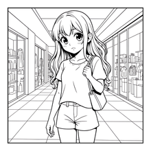 Load image into Gallery viewer, Kawaii Anime Girls Coloring Book for Kids Teens Adults – Cute Manga Characters Easy Japanese Scenes