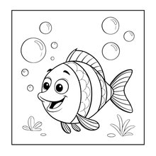 Load image into Gallery viewer, Cute Sea Life Coloring Book for Kids Teens Adults Ocean Animals, Marine Creatures, Stress Relief, Single Sided Coloring Pages
