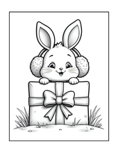 Load image into Gallery viewer, Cozy Christmas Coloring Book for Kids & Adults, Cute Animal Winter Holiday Activity Pages, Bold Easy Printed Paper Physical Christmas Gift