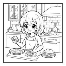 Load image into Gallery viewer, Kawaii Anime Girls Coloring Book for Kids Teens Adults – Cute Manga Characters Easy Japanese Scenes