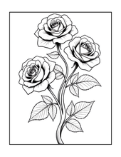 Load image into Gallery viewer, Botanical Coloring Book for Adults and Kids, Printed Physical Book, 25 Bold Easy Plant Designs, Single Sided Nature Art Therapy Gift