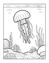 Load image into Gallery viewer, Cozy Cute Sea Creatures Coloring Book for Kids Adults Boys Girls Teens: Cool Underwater Animals Sea Ocean Fish Coloring Activity Book