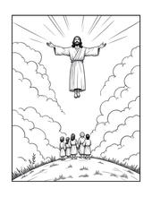 Load image into Gallery viewer, Christian Coloring Book for Adults Kids Boys Girls Teens, Bold and Easy Bible Story Designs, Single Sided Jesus Faith Devotional Gift