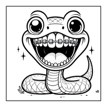 Load image into Gallery viewer, Funny Cute Snake Coloring Book for Kids Teens Adults Cool Reptile Designs Single Sided Pages Fun Stress Relief Activity