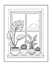 Load image into Gallery viewer, Botanical Coloring Book for Adults and Kids, Printed Physical Book, 25 Bold Easy Plant Designs, Single Sided Nature Art Therapy Gift