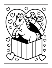 Load image into Gallery viewer, Cute Lama Valentine’s Day Coloring Book Bold Easy Pages for Kids Teens Adults Stress Relief Relaxation Gift