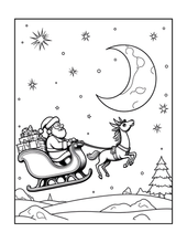 Load image into Gallery viewer, Cozy Christmas Coloring Book for Kids & Adults, Cute Animal Winter Holiday Activity Pages, Bold Easy Printed Paper Physical Christmas Gift