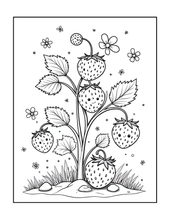Load image into Gallery viewer, Botanical Coloring Book for Adults and Kids, Printed Physical Book, 25 Bold Easy Plant Designs, Single Sided Nature Art Therapy Gift