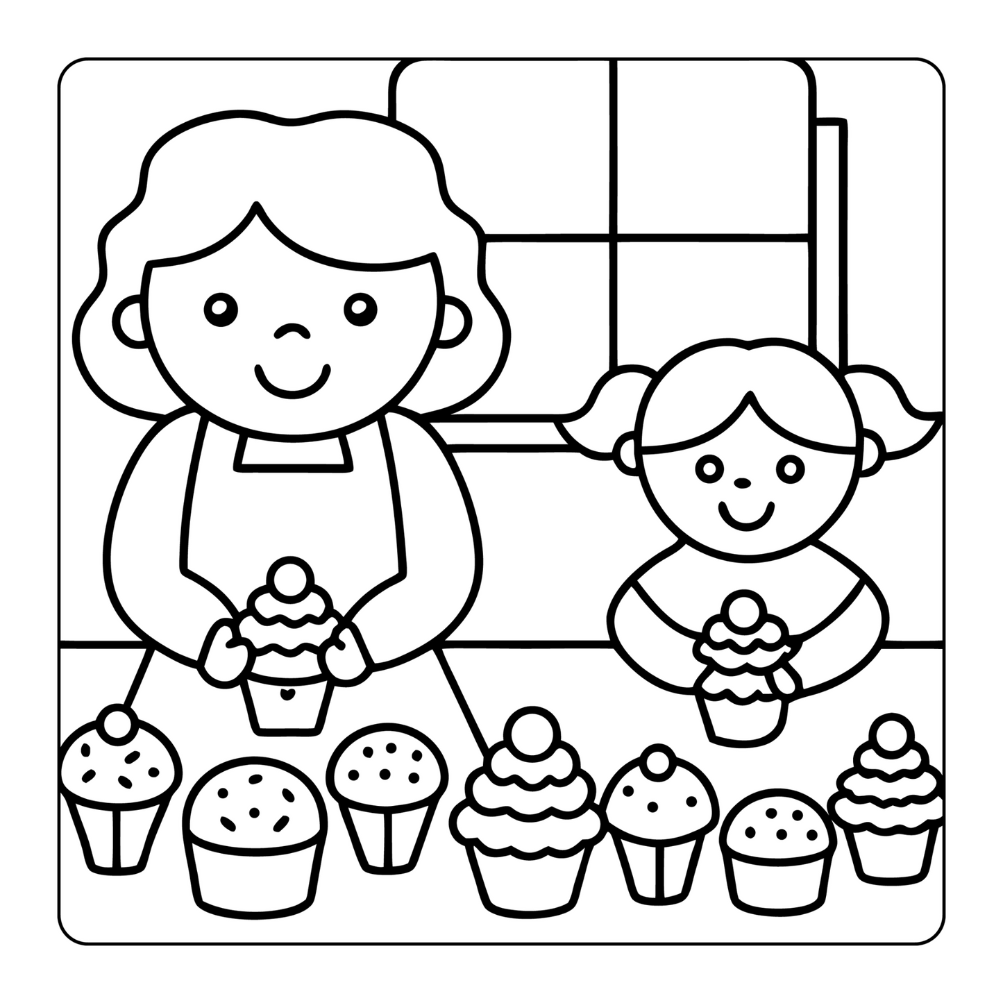 50 Pages Happy Mother's Day Coloring Book Gift for Kids Boys Girls Young Teens Youth Mom and Kids Coloring Pages Bold and Easy Mothers Day