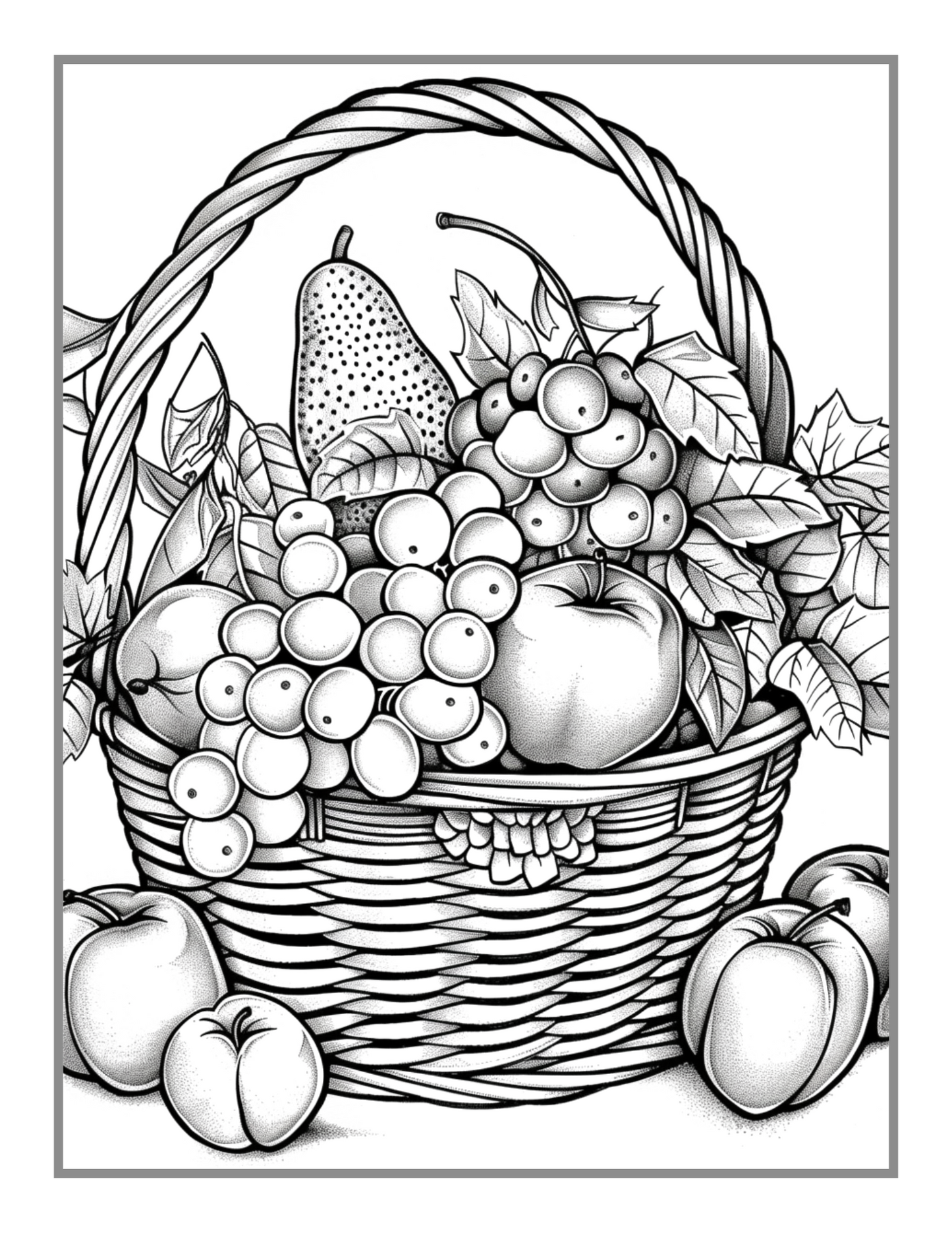 50 Pages Fruit Vegetable Coloring Book for Adults Kids Men Women Kids Boys Girls Teens Fruit Lover Bold and Easy Stress Relief Relaxation