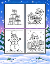 Load image into Gallery viewer, Christmas Coloring Book for Kids Adults Cute Snowman Holiday Activity Printed Softcover Book Bold Easy Winter Holiday Gift Single Sided Page