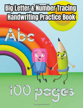 Load image into Gallery viewer, 100 Pages Big Alphabet Letter Number Tracing Preschool Homeschool Kindergarten Handwriting Practice Learn to Write Preschool Alphabet Book