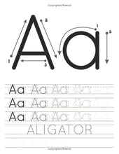 Load image into Gallery viewer, 100 Pages Big Alphabet Letter Number Tracing Preschool Homeschool Kindergarten Handwriting Practice Learn to Write Preschool Alphabet Book