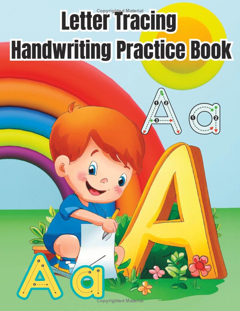 50 Pages Big Alphabet Letter Number Tracing Preschool Homeschool Kindergarten Handwriting Practice Learn to Write Preschool Alphabet Book