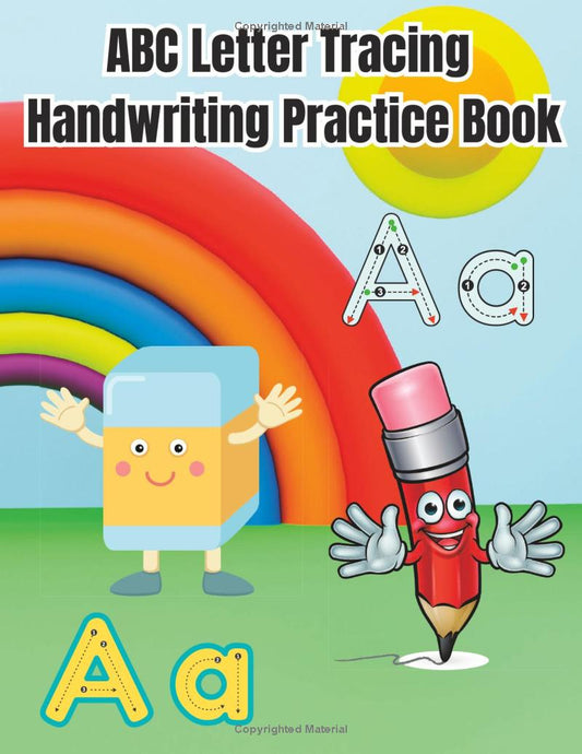50 Pages Big Alphabet Letter Number Tracing Preschool Homeschool Kindergarten Handwriting Practice Learn to Write Preschool Alphabet Book