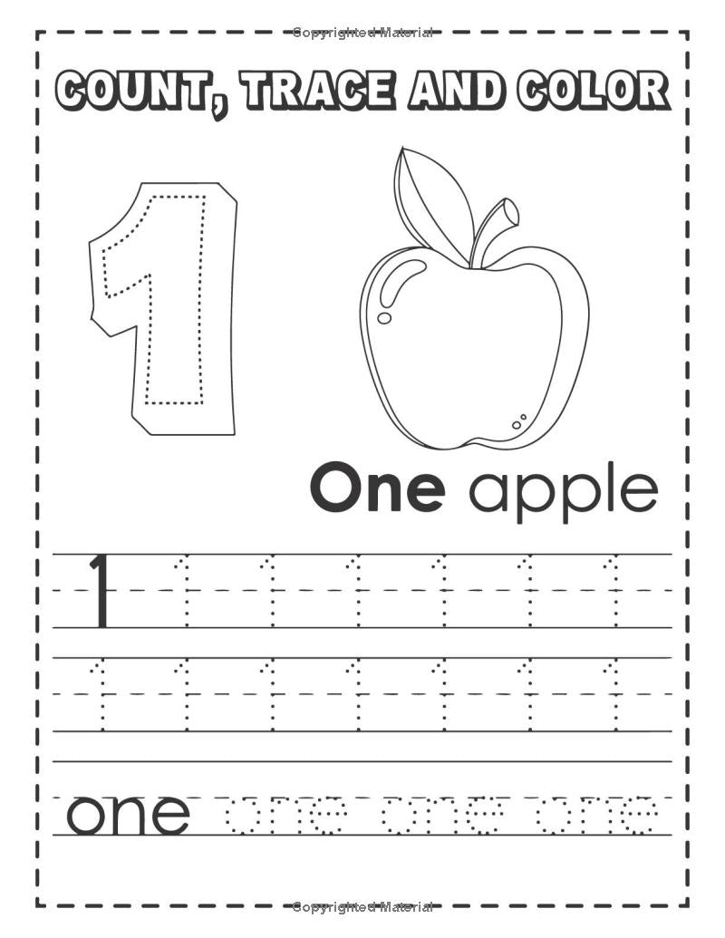 Preschool Number Practice Learning Workbook Handwriting Practice For Kids Book 1-20 Number Tracing For Kids Ages 3-5 Number Practice Book