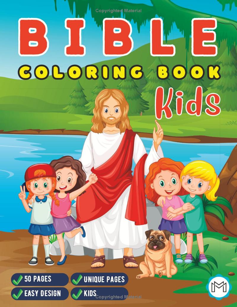 50 Pages Youth Coloring Bible Religious Coloring Sheets Inspire Coloring Bible Book Jesus Coloring Book For Kids Holy Bible Coloring Book