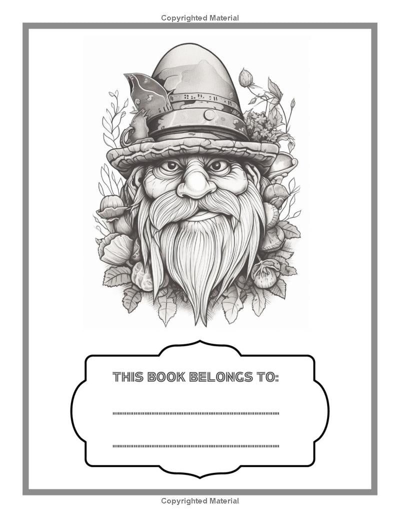 50 Pages Gnome Coloring Books For Adults Relaxation Fairy Gnome Coloring Book Cute Garden Gnome Spring Gnome Gift Ideas Gnome Gifts Book