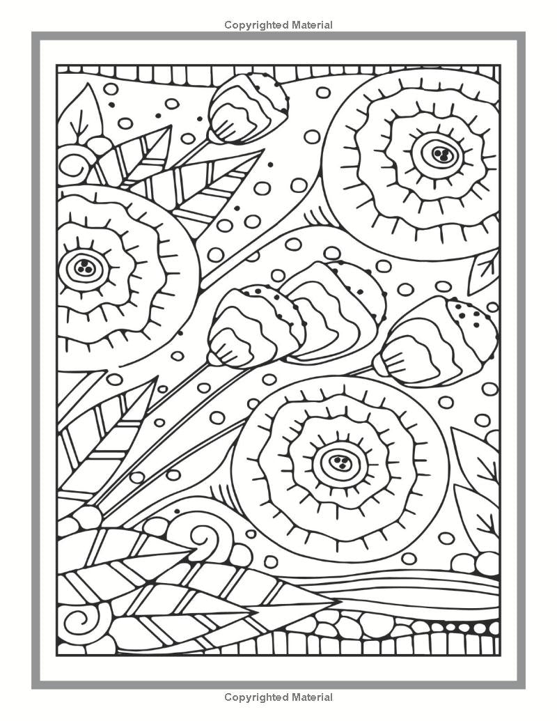 50 Pages Floral Zentangle Coloring Book Mandala Art Floral Coloring Book For Adults And Kids Zentangle For Kids Zentangle Art Therapy Book