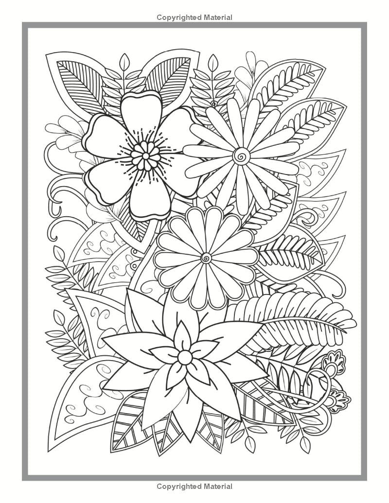 50 Pages Floral Zentangle Coloring Book Mandala Art Floral Coloring Book For Adults And Kids Zentangle For Kids Zentangle Art Therapy Book