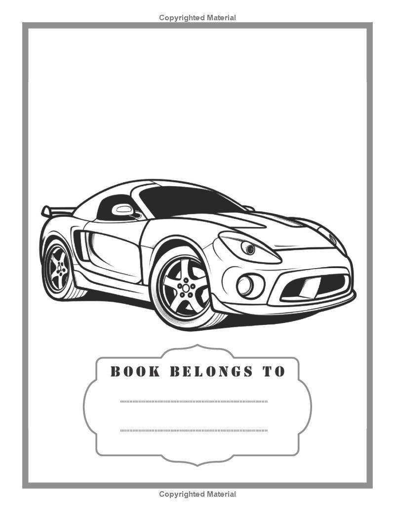 50 Pages Dream Super Car Fun Sports Cars Coloring Book Pages Car Coloring Book For Adults Car Coloring Book Sheets Race Car Coloring Book