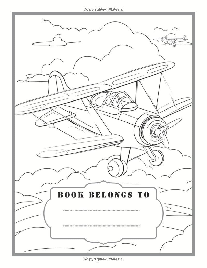 Cute Aesthetic Aviation Plane Coloring Book For Anxiety Adult Coloring 50 Pages Airplane Coloring Sheets Pages Airplanes Coloring Book