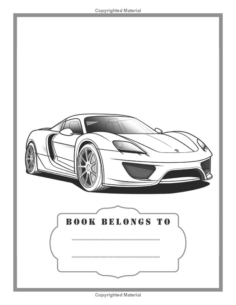 50 Pages Dream Super Car Fun Sports Cars Coloring Book Pages Car Coloring Book For Adults Car Coloring Book Sheets Race Car Coloring Book