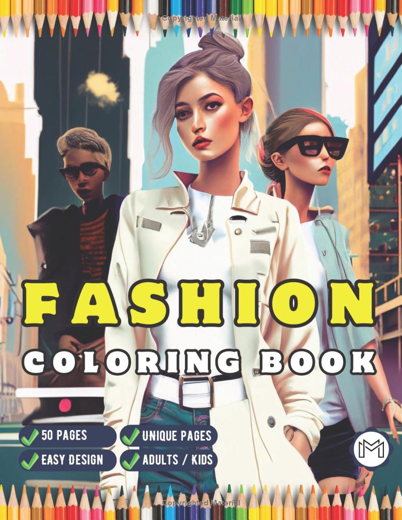 Adult Coloring Book For Women Ladies Fashion Model Aesthetic Coloring Book Girl Adult Coloring Workbook Cute Easy Aesthetic Activity Book