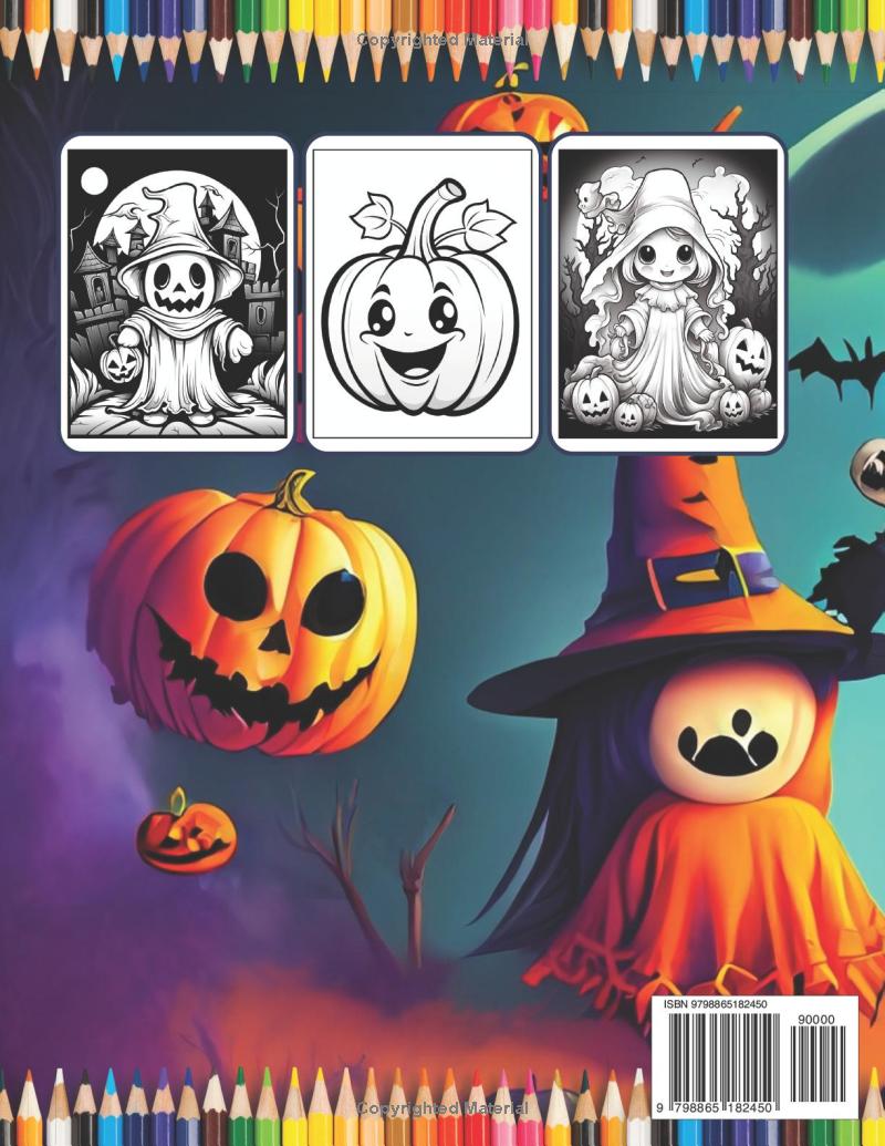 Halloween Coloring Books for Kids Ages 8-12 50 Pages Halloween Coloring Book for Kids Halloween Coloring Book for Kids Ages 4-8 Ghost Easy