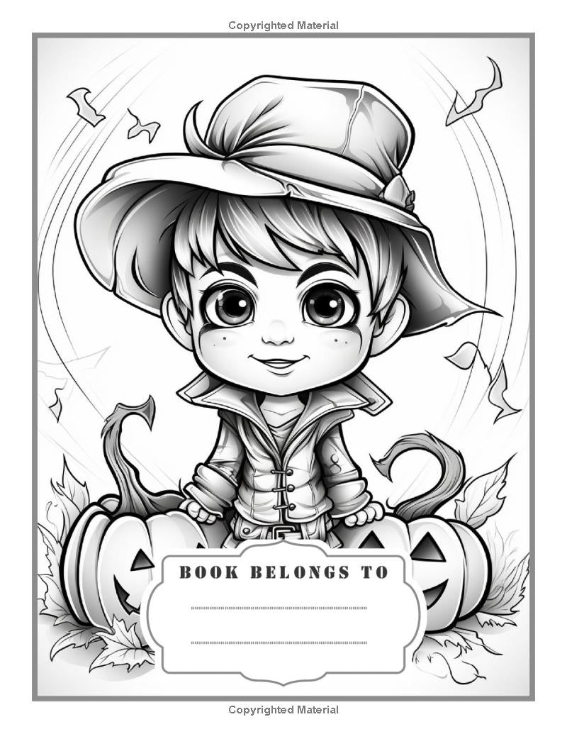 50 Pages Halloween Coloring Book for Kids Halloween Coloring Books for Kids Ages 8-12 Ghost Halloween Coloring Book for Kids Ages 4-8 Gift