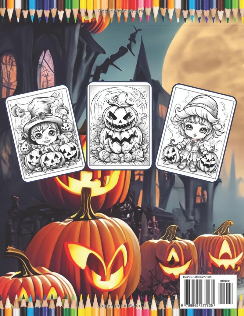 Halloween Coloring Books for Kids Ages 8-12 50 Pages Halloween Coloring Book for Kids Halloween Coloring Book for Kids Ages 4-8 Ghost Easy