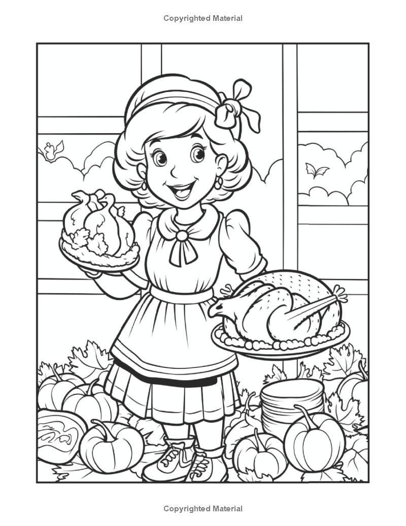 Easy Thanksgiving Coloring Book Gift For Kids Adults Happy Thanksgiving Coloring Book For Children Boys And Girls Nice Thanksgiving Coloring