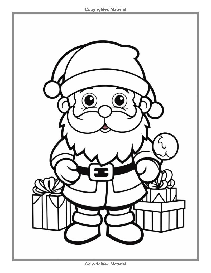 Santa Claus Happy Christmas Coloring Book for Kids Adults Men Women: 50 Pages Merry Christmas Coloring Sheets Christmas Coloring Book Gift