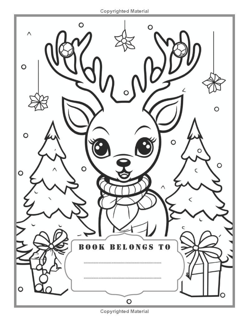 Santa Claus Happy Christmas Coloring Book for Kids Adults Men Women: 50 Pages Merry Christmas Coloring Sheets Christmas Coloring Book Gift