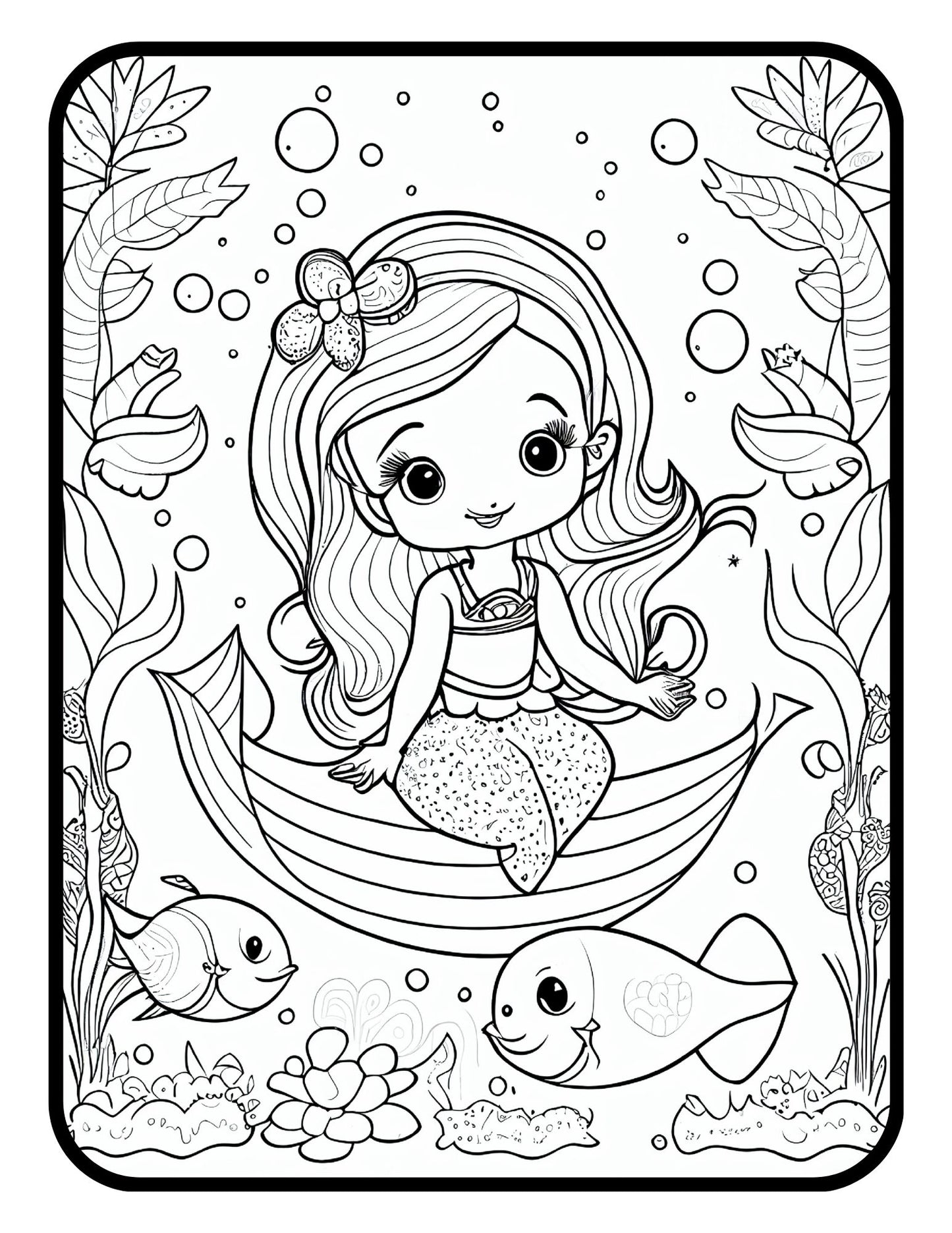 Mermaid Coloring Book for Kids Ages 4-8 Coloring Books Ages 6-8 Mermaid Books for Girls Mermaid Activity Gift Book for Kids Coloring Book
