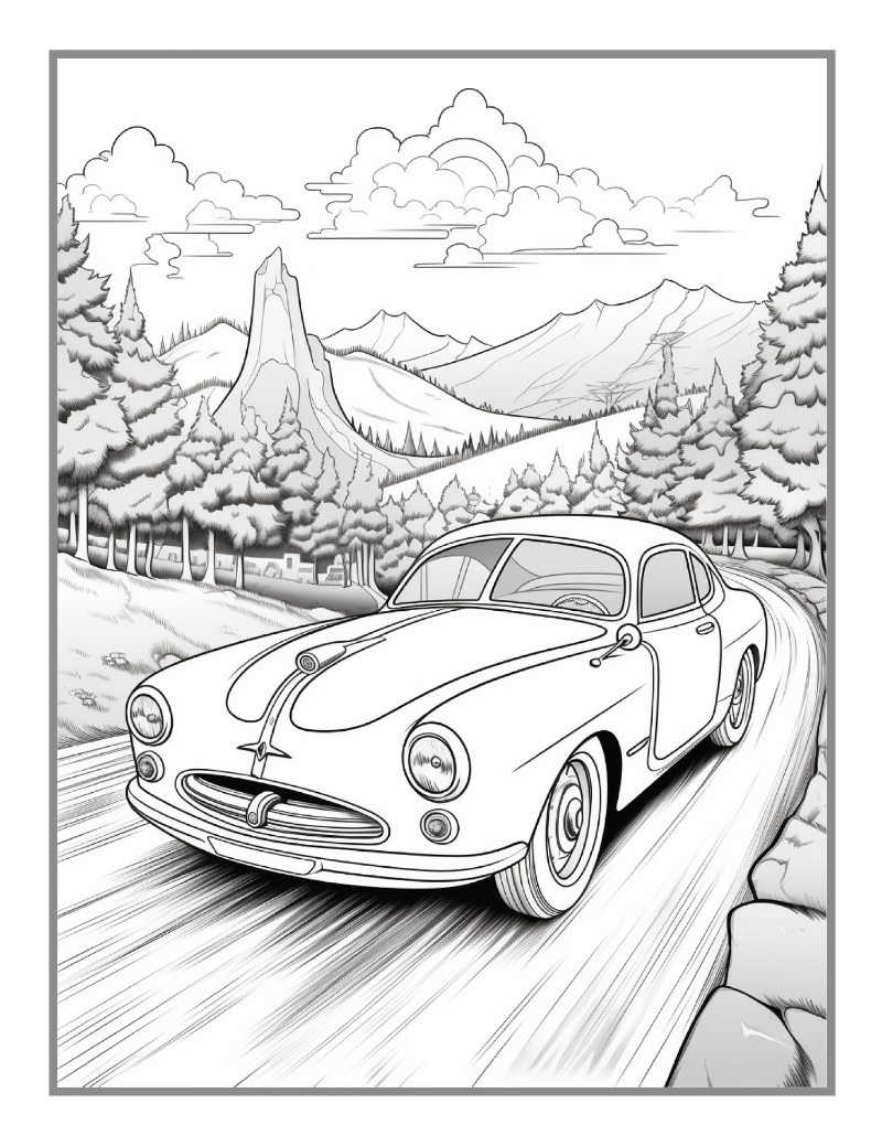 Old Vintage Classic Car Coloring Book for Adults And Kids 50 Pages Classic Car Coloring Pages Classic Car Enthusiasts Old Car Coloring Book