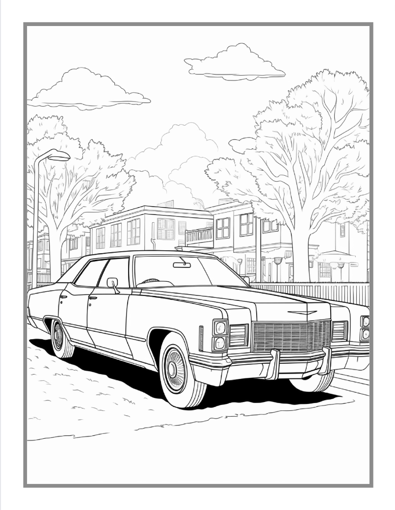 Vintage Old Classic Car Coloring Book for Adults And Kids 50 Pages Classic Car Coloring Pages Classic Car Enthusiasts Old Car Coloring Book