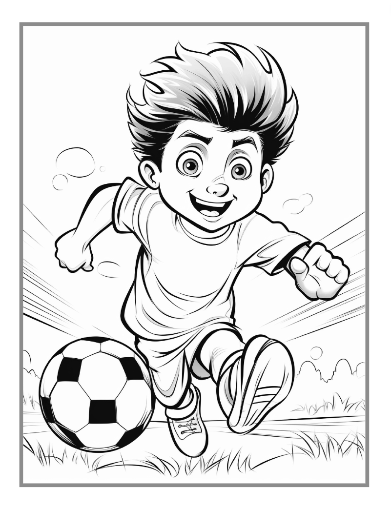 Soccer Player Coloring Activity Book Gift for Adults Kids Boys Girls 50 Pages Soccer Player Field Soccer Ball Coloring Pages Coloring Book