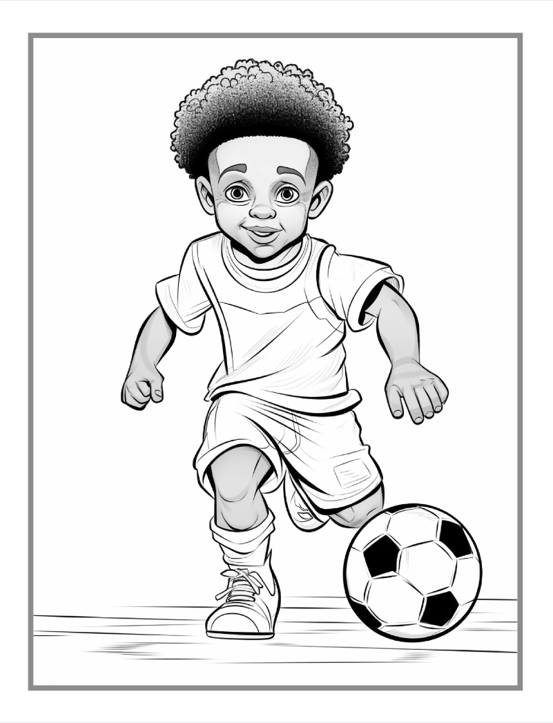 Soccer Player Coloring Activity Book Gift for Adults Kids Boys Girls 50 Pages Soccer Player Field Soccer Ball Coloring Pages Coloring Book